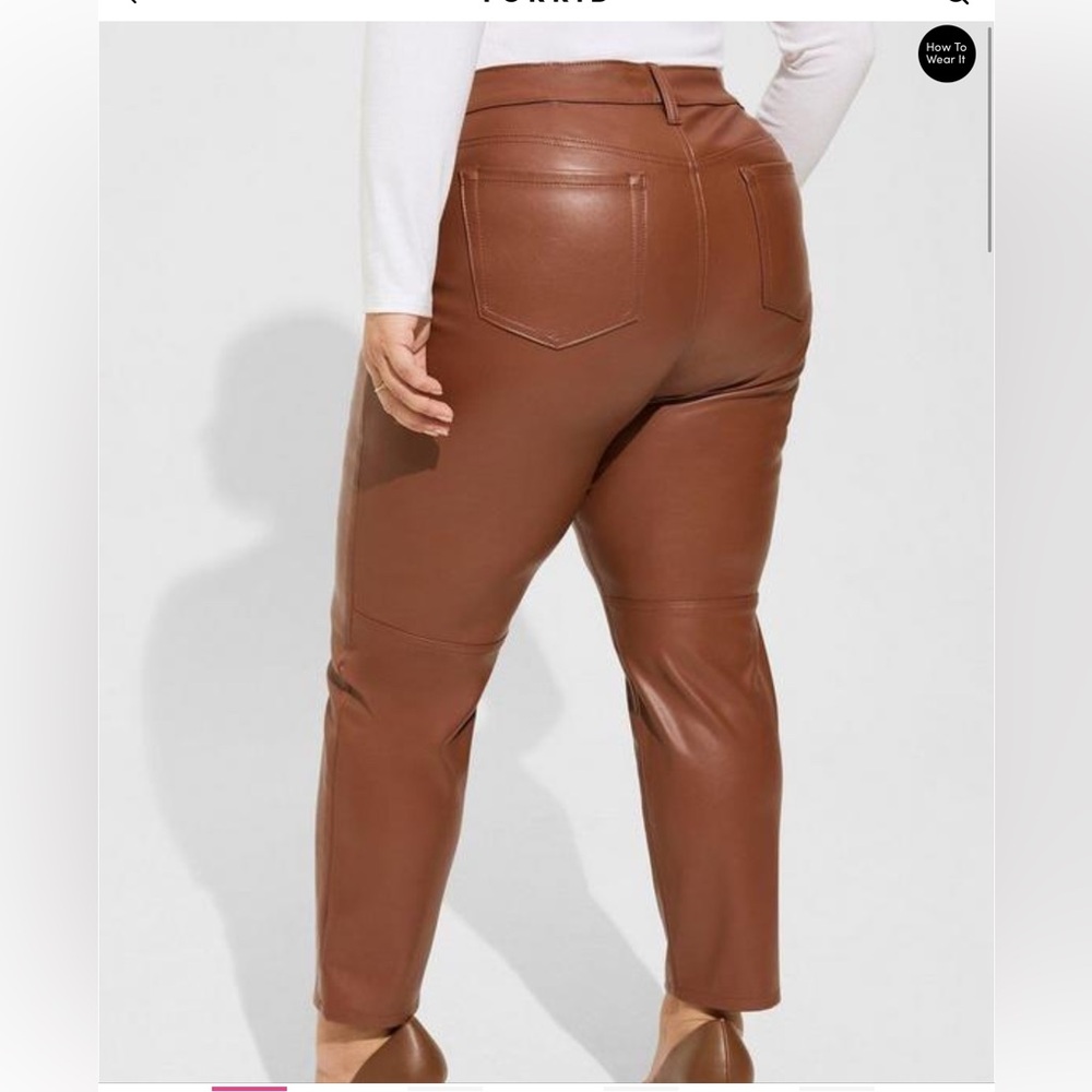 Torrid plus size 26R faux leather pants